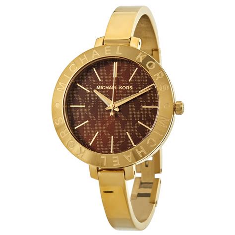 michael kors jaryn watch brown|Michael Kors Women's 38mm Jaryn Gold Tone Dial Brown .